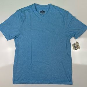 Red Jacket Men’s V Neck Shirt XL Heathered Burnout Riptide Blue American Needle